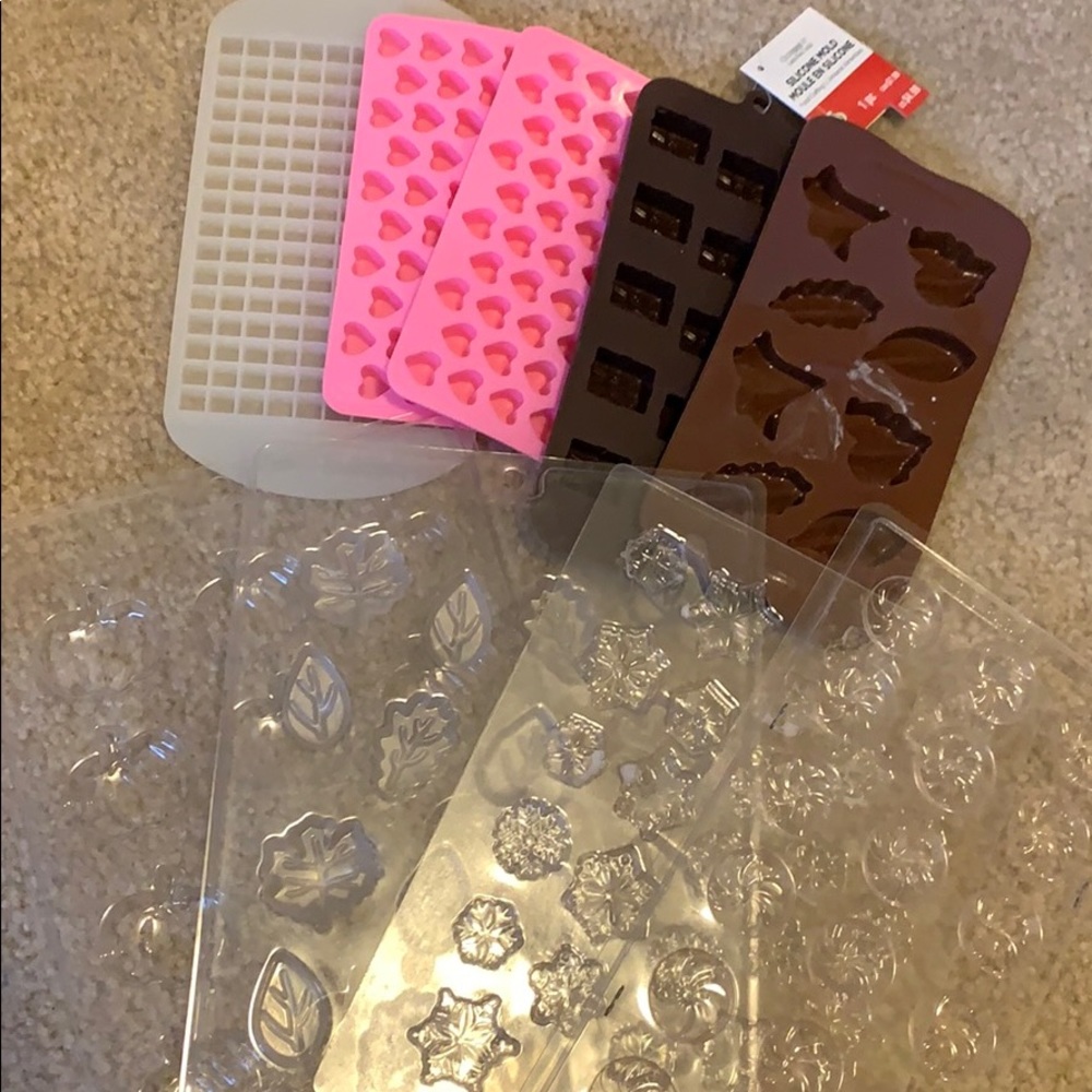 Lot of 9 Wax Molds - SCENTSY WAX SAMPLE MOLDS